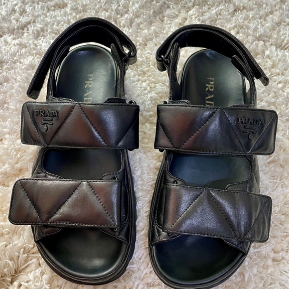 PRADA Quilted leather sandals - Picture 13 of 13